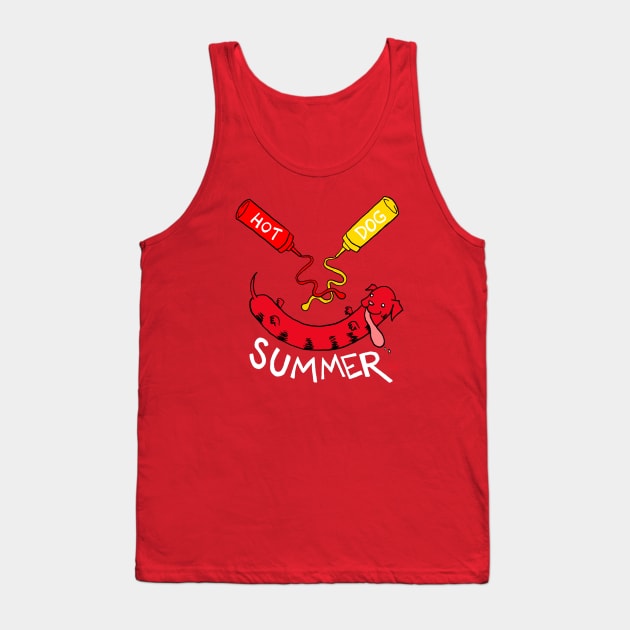 HOT DOG SUMMER Tank Top by Figbar Lonesome